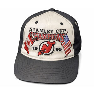 Vintage Starter New Jersey Devils 1995 Stanley Cup Champs Snapback Hat w Pin HTF